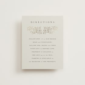 Foil-Pressed Direction Cards