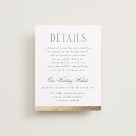 Foil-Pressed Direction Cards