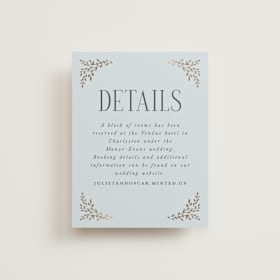 Foil-Pressed Direction Cards