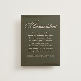 Foil-Pressed Direction Cards