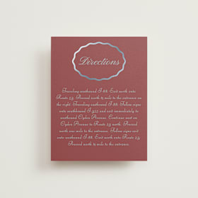 Foil-Pressed Direction Cards