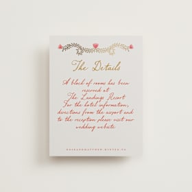 Foil-Pressed Direction Cards