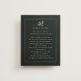 Foil-Pressed Direction Cards
