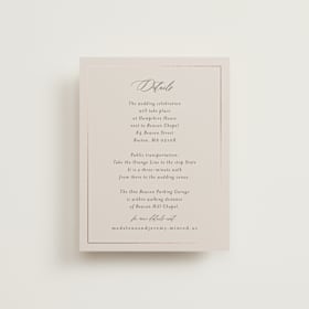 Foil-Pressed Direction Cards