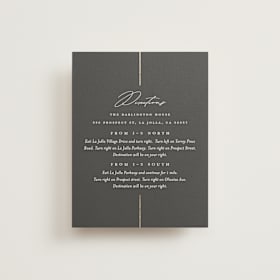 Foil-Pressed Direction Cards