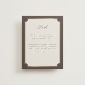 Foil-Pressed Direction Cards