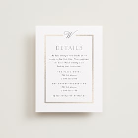 Foil-Pressed Direction Cards