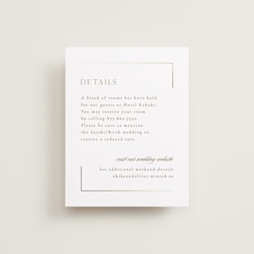 Foil-Pressed Direction Cards