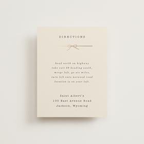 Foil-Pressed Direction Cards