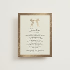 Foil-Pressed Direction Cards
