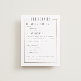 Foil-Pressed Direction Cards