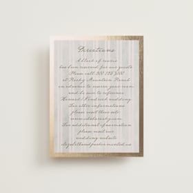 Foil-Pressed Direction Cards