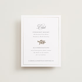 Foil-Pressed Direction Cards
