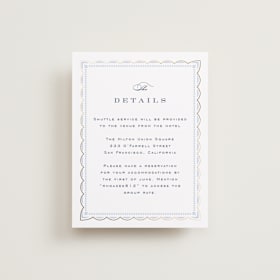 Foil-Pressed Direction Cards