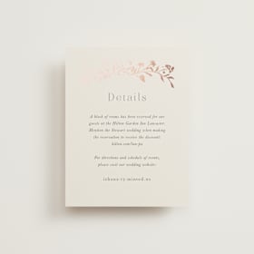 Foil-Pressed Direction Cards