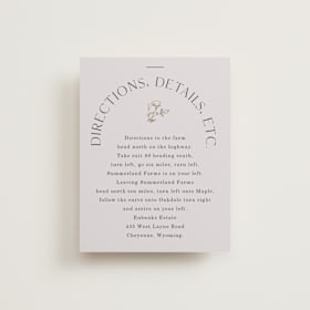 Foil-Pressed Direction Cards