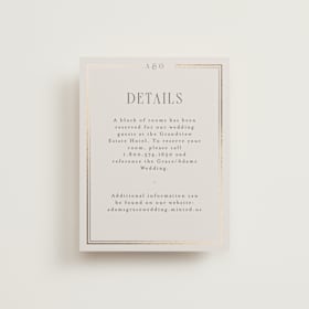 Foil-Pressed Direction Cards