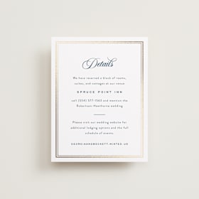 Foil-Pressed Direction Cards