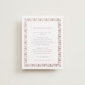Foil-Pressed Direction Cards