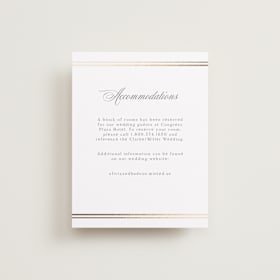 Foil-Pressed Direction Cards