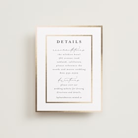 Foil-Pressed Direction Cards