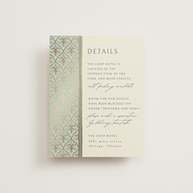 Foil-Pressed Direction Cards