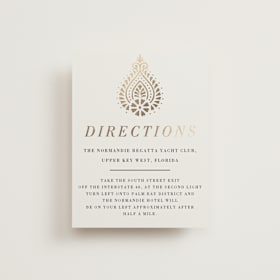 Foil-Pressed Direction Cards