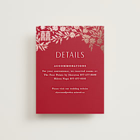 Foil-Pressed Direction Cards