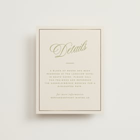Foil-Pressed Direction Cards