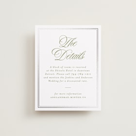 Foil-Pressed Direction Cards