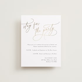 Foil-Pressed Reception Cards