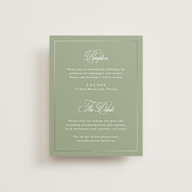 Foil-Pressed Reception Cards
