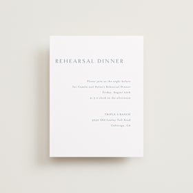 Rehearsal Dinner Cards