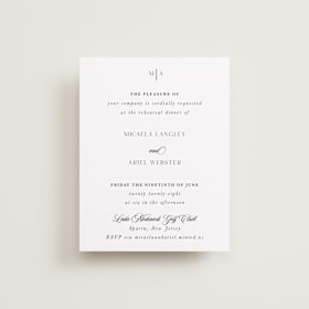 Rehearsal Dinner Cards