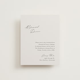Rehearsal Dinner Cards