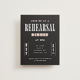 Rehearsal Dinner Cards