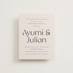 Rehearsal Dinner Cards