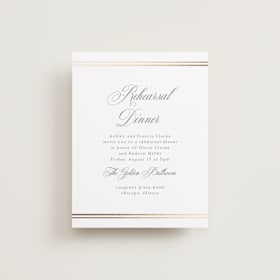 Foil-Pressed Rehearsal Dinner Cards