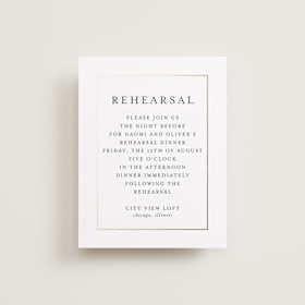 Foil-Pressed Rehearsal Dinner Cards