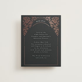 Foil-Pressed Rehearsal Dinner Cards