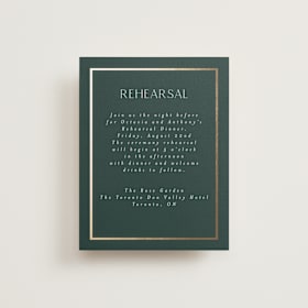 Foil-Pressed Rehearsal Dinner Cards