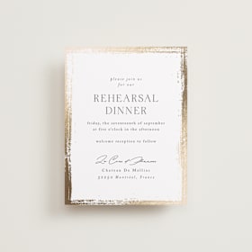 Foil-Pressed Rehearsal Dinner Cards