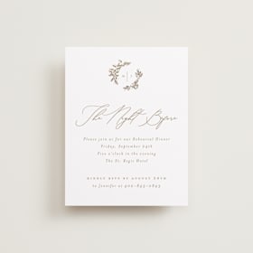 Foil-Pressed Rehearsal Dinner Cards