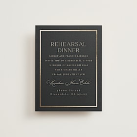 Foil-Pressed Rehearsal Dinner Cards