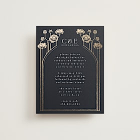Foil-Pressed Rehearsal Dinner Cards