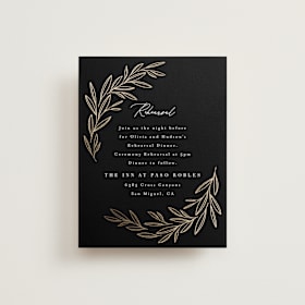 Foil-Pressed Rehearsal Dinner Cards
