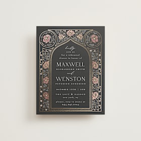 Foil-Pressed Rehearsal Dinner Cards