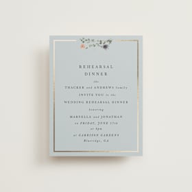 Foil-Pressed Rehearsal Dinner Cards
