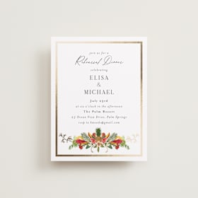 Foil-Pressed Rehearsal Dinner Cards