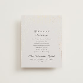 Foil-Pressed Rehearsal Dinner Cards